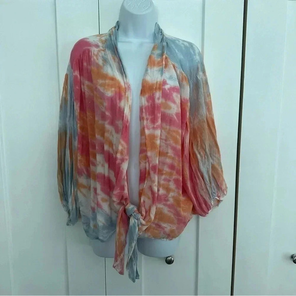 Young‎ Fabulous & Broke Ty Die Tie At Waist Blouse Small - Picture 3 of 8